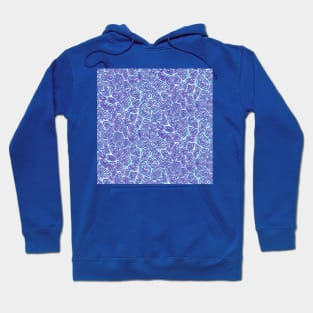 Blue and Purple Spiral Giraffe Print Hoodie